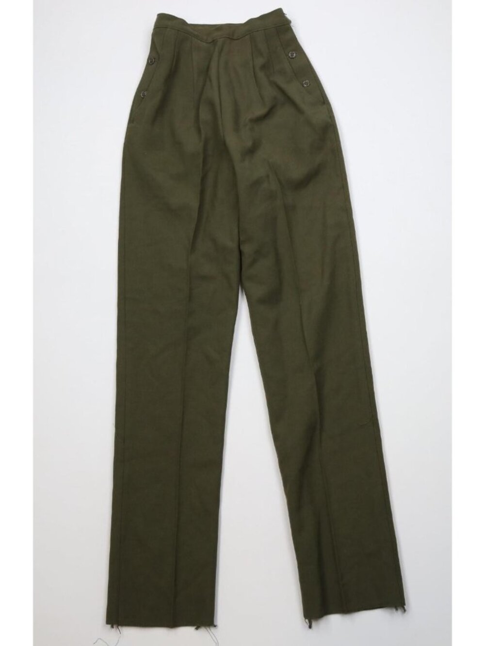 Deadstock Vtg 60s Unissued Vietnam War Womens 10 Wool Serge OG108 Field Pants